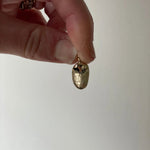solid gold dog nose print pendant