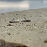 Bar stud earrings - Sterling Silver