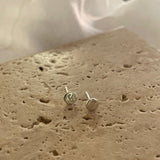 Initial stud earrings - Sterling Silver