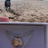 dog nose or paw print necklace in sterling silver or solid gold