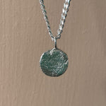 dog nose or paw print necklace in sterling silver or solid gold