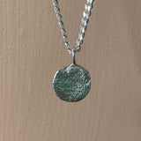 dog nose or paw print necklace in sterling silver or solid gold