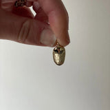 solid gold dog nose print pendant