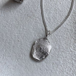dog nose print necklace in sterling silver