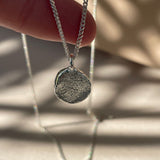 dog nose or paw print necklace in sterling silver or solid gold