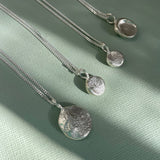 dog nose or paw print necklace in sterling silver or solid gold
