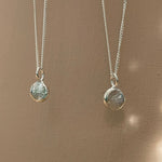 dog nose or paw print necklace in sterling silver or solid gold