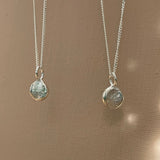 dog nose or paw print necklace in sterling silver or solid gold