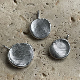 fingerprint pendant in sterling silver 